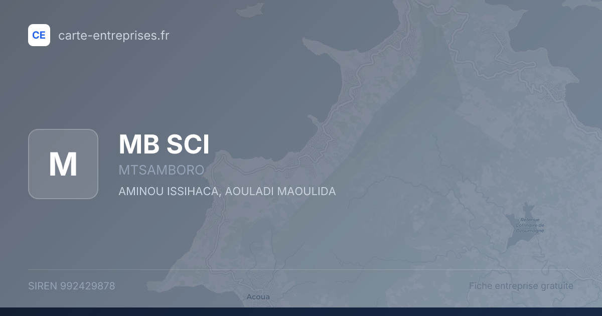 MB SCI — 992429878 — fiche entreprise