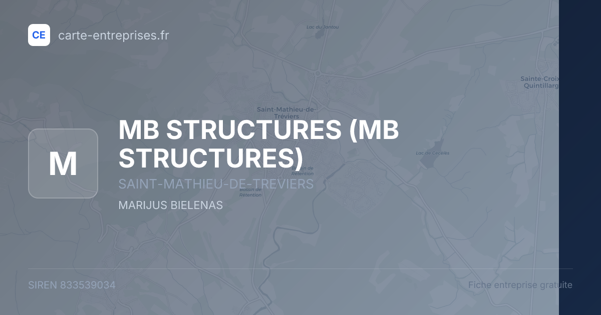 MB STRUCTURES — 833539034 — fiche entreprise