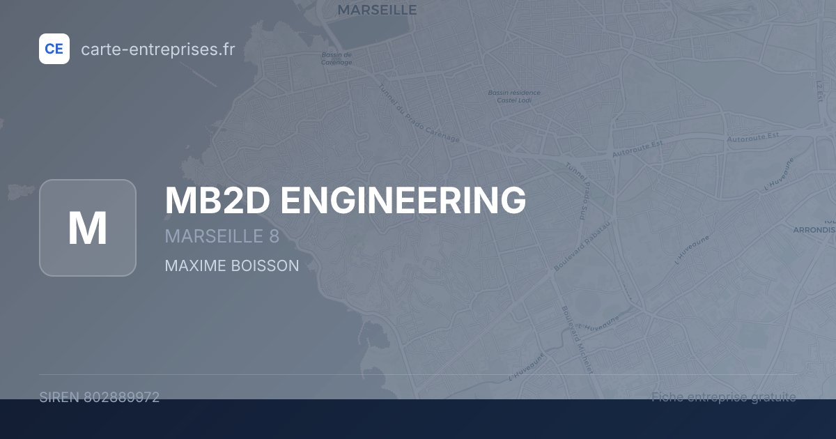 MB2D ENGINEERING — 802889972 — fiche entreprise