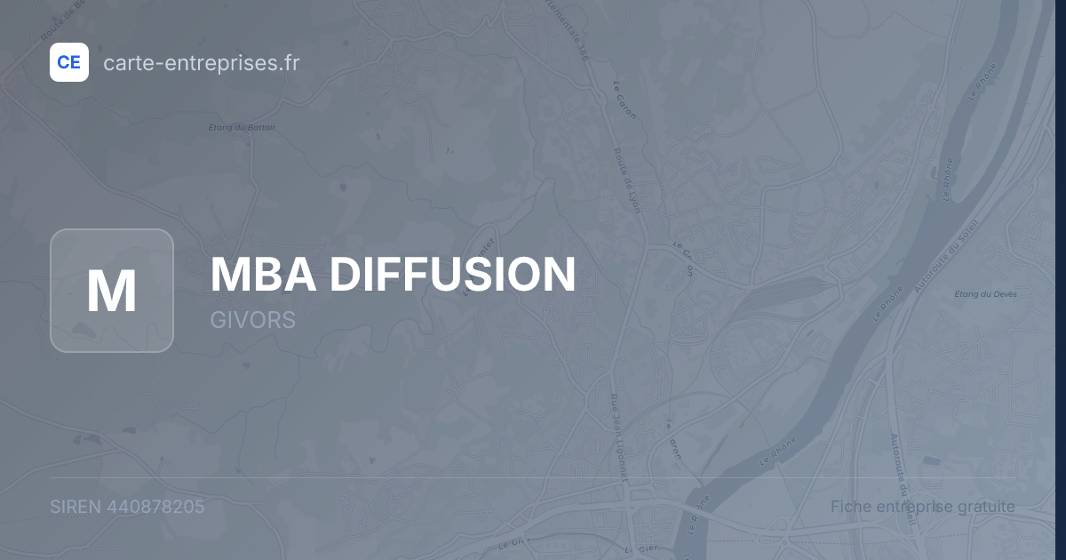 MBA DIFFUSION — 440878205 — fiche entreprise