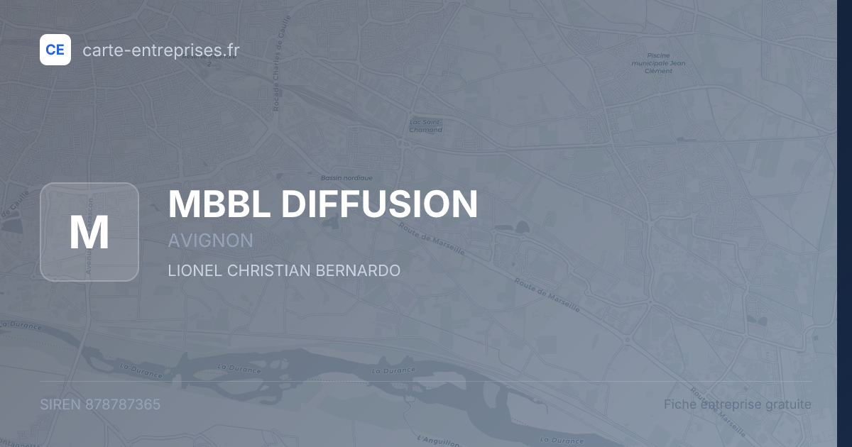 MBBL DIFFUSION — 878787365 — fiche entreprise