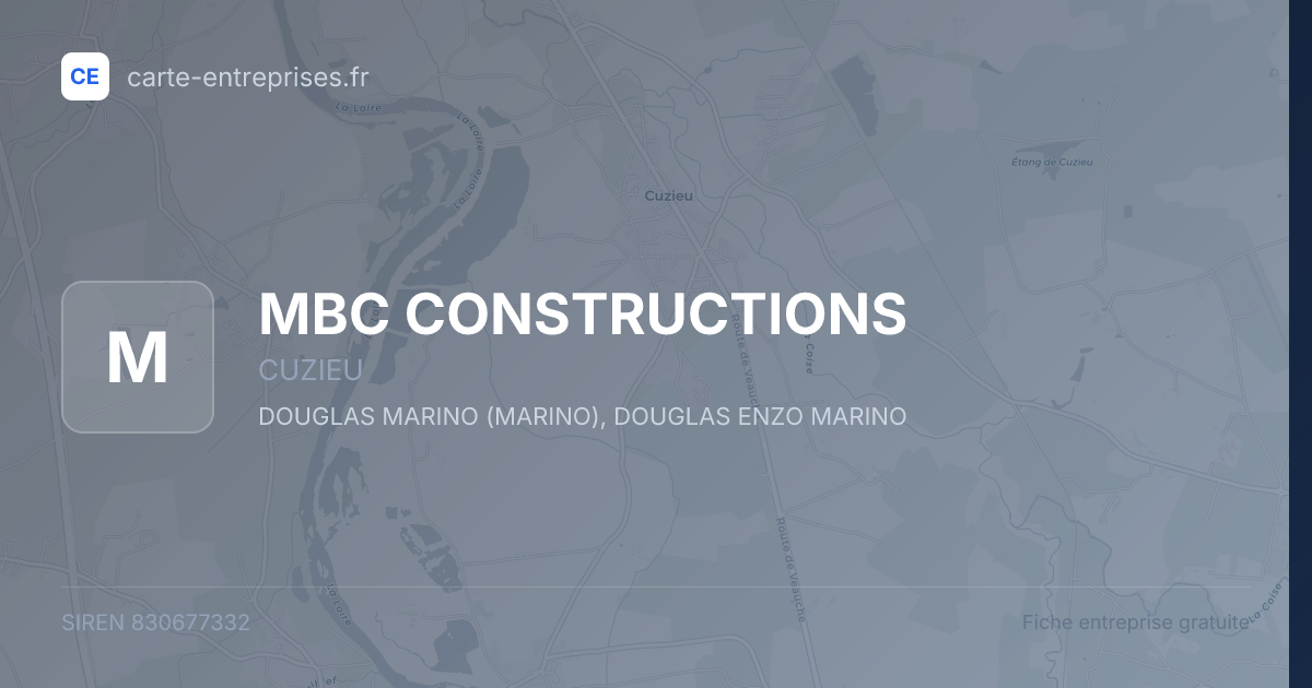 MBC CONSTRUCTIONS — 830677332 — fiche entreprise