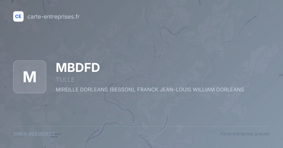 MBDFD — 993382563 — fiche entreprise