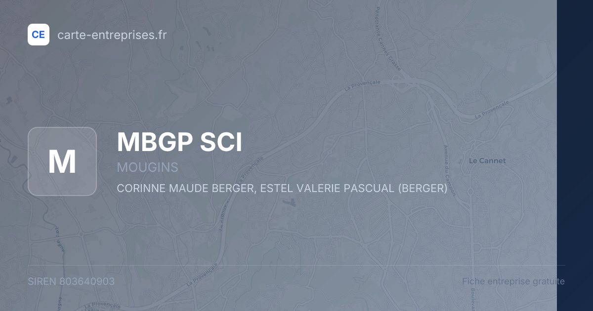 MBGP SCI — 803640903 — fiche entreprise