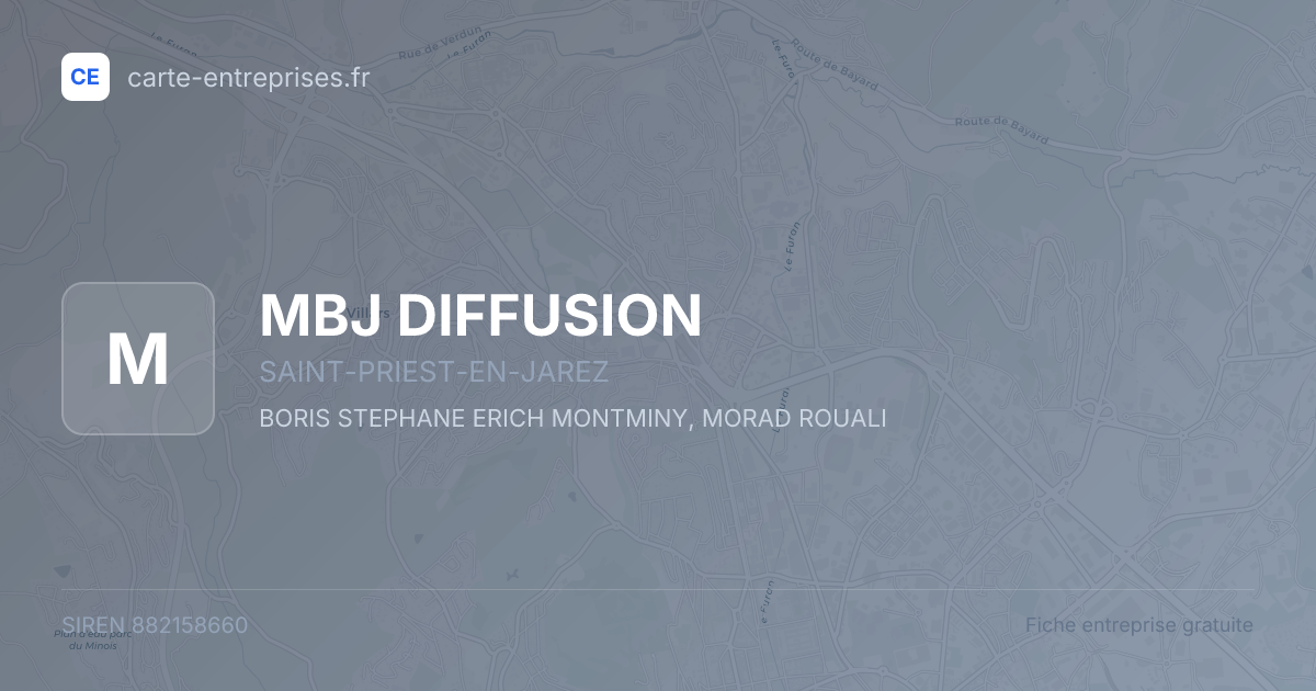 MBJ DIFFUSION — 882158660 — fiche entreprise