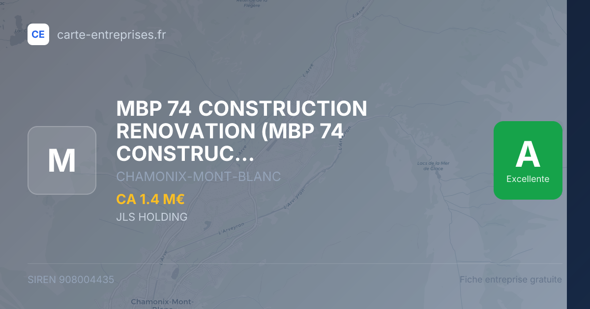 MBP 74 CONSTRUCTION RENOVATION (MBP 74 CONSTRUCTION RENOVATION) — 908004435 — fiche entreprise