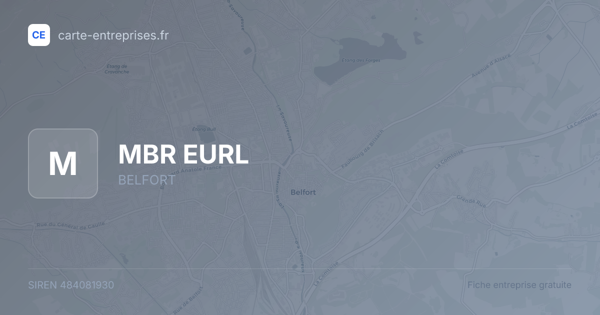 MBR EURL — 484081930 — fiche entreprise