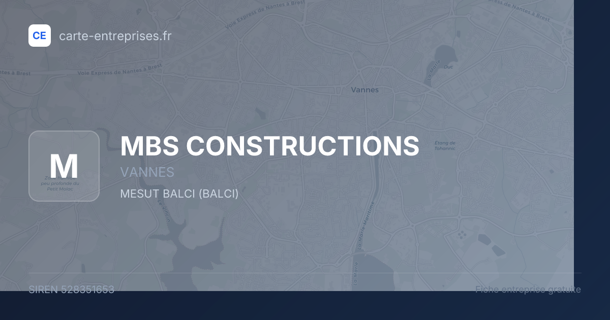 MBS CONSTRUCTIONS — 528351653 — fiche entreprise