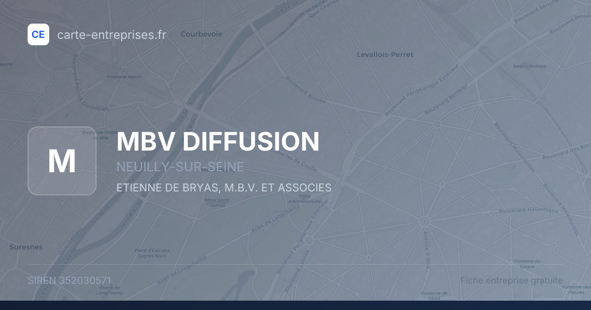 MBV DIFFUSION — 352030571 — fiche entreprise