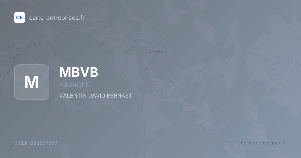 MBVB — 822657359 — fiche entreprise