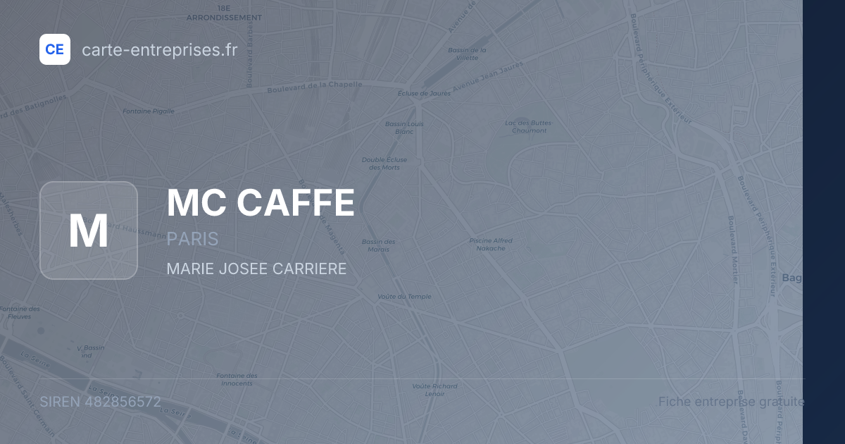 MC CAFFE — 482856572 — fiche entreprise
