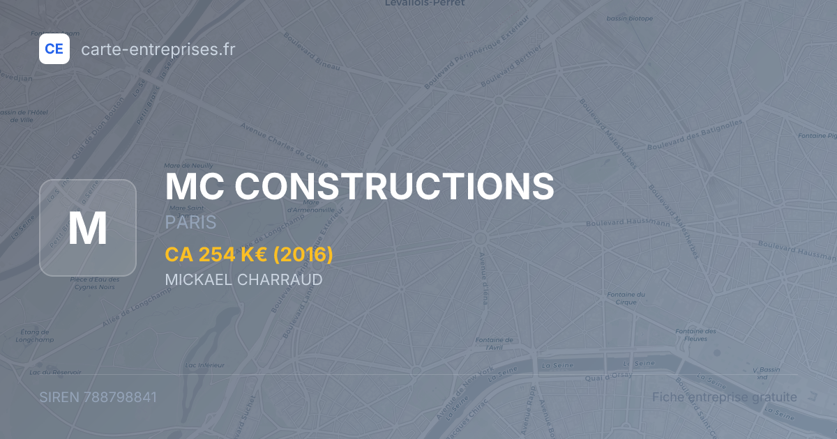 MC CONSTRUCTIONS — 788798841 — fiche entreprise