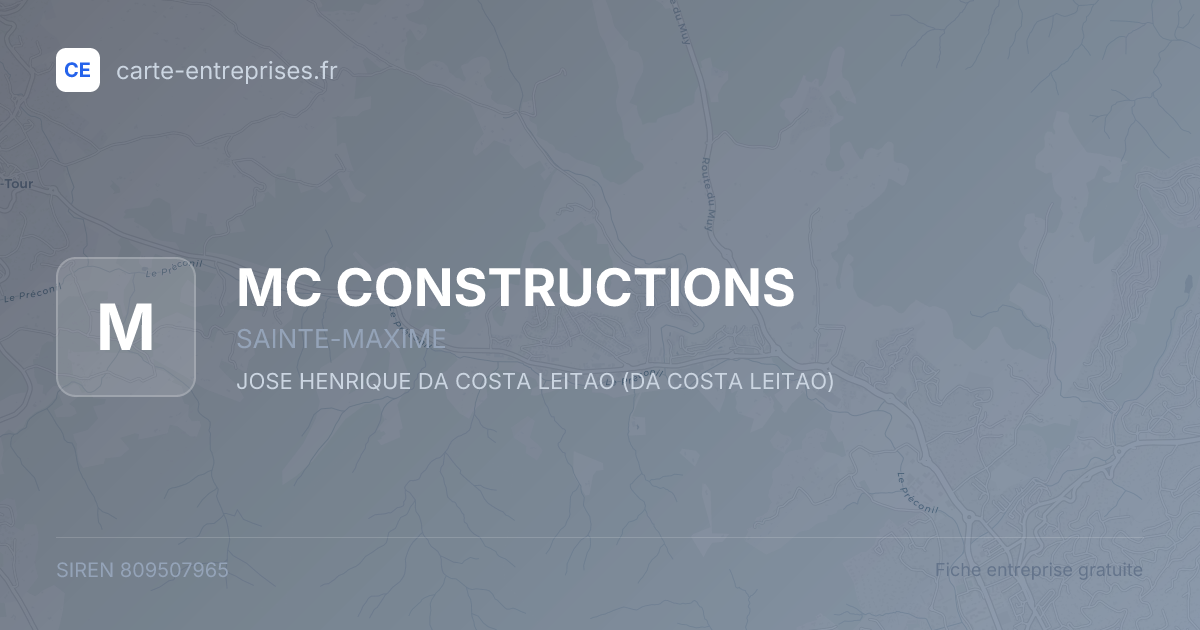 MC CONSTRUCTIONS — 809507965 — fiche entreprise