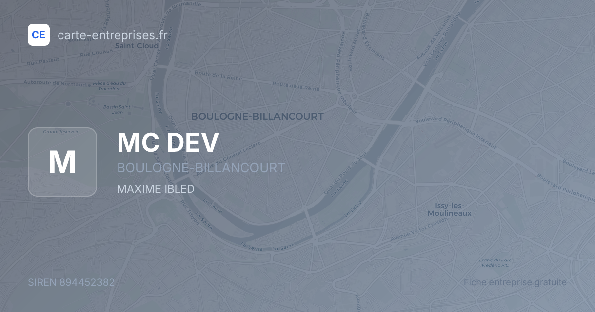 MC DEV — 894452382 — fiche entreprise