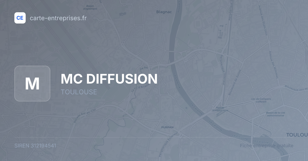 MC DIFFUSION — 312194541 — fiche entreprise