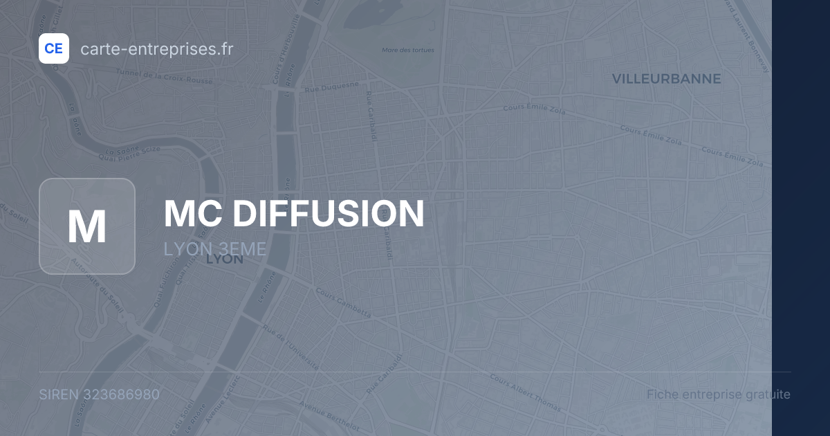 MC DIFFUSION — 323686980 — fiche entreprise