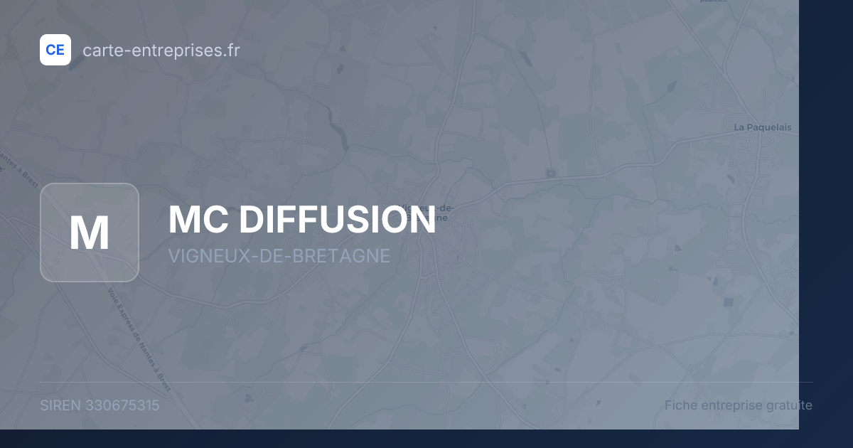 MC DIFFUSION — 330675315 — fiche entreprise