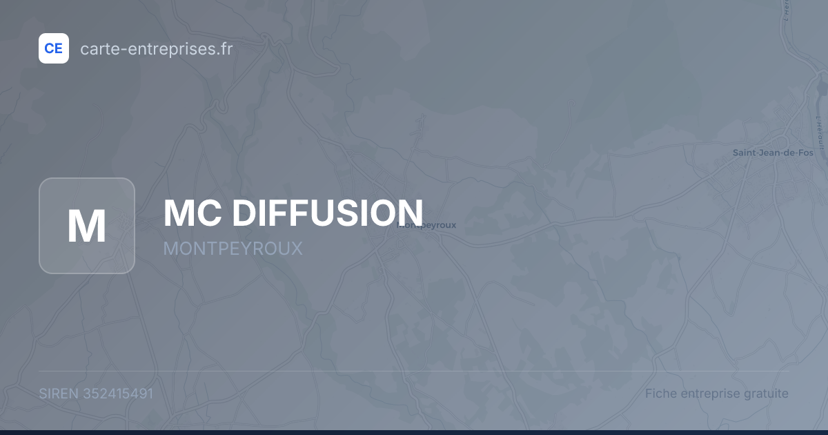 MC DIFFUSION — 352415491 — fiche entreprise
