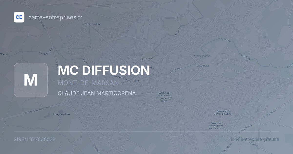 MC DIFFUSION — 377838537 — fiche entreprise