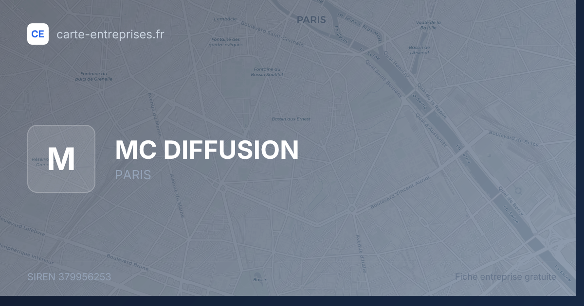 MC DIFFUSION — 379956253 — fiche entreprise