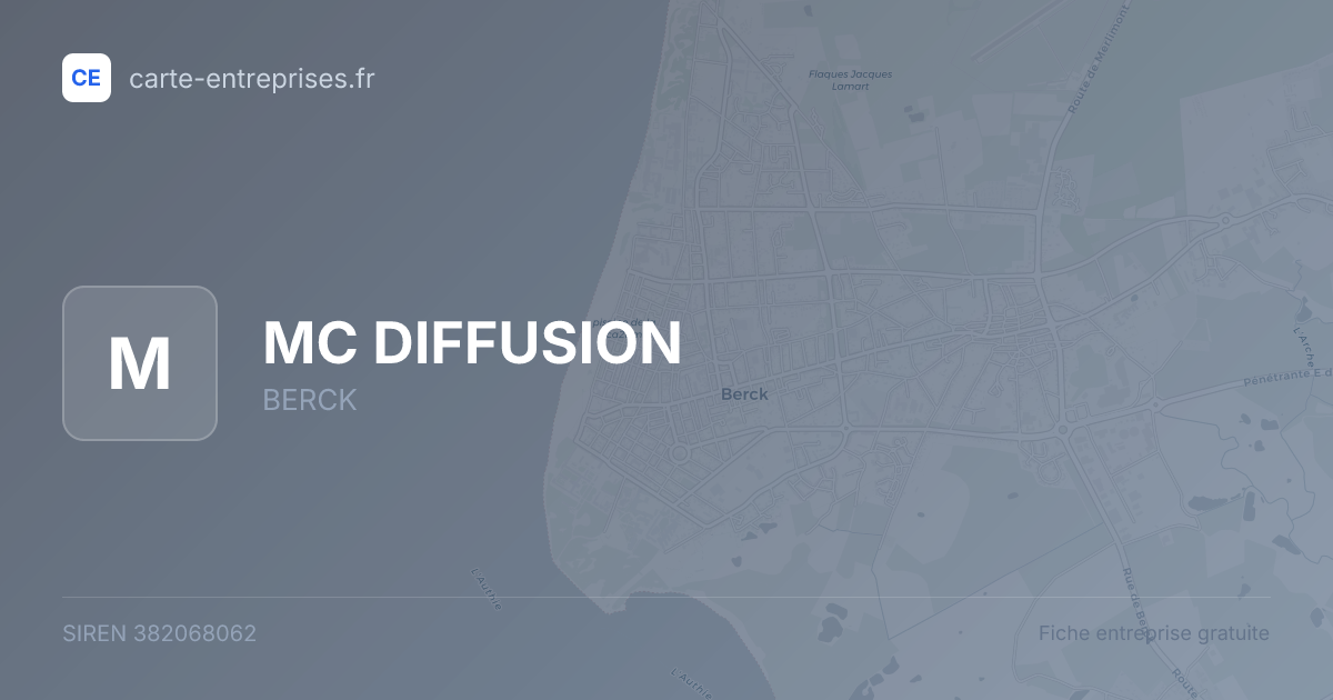 MC DIFFUSION — 382068062 — fiche entreprise
