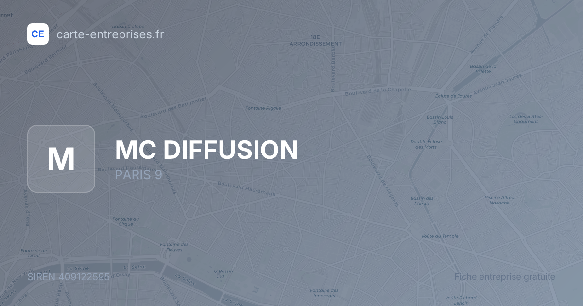 MC DIFFUSION — 409122595 — fiche entreprise