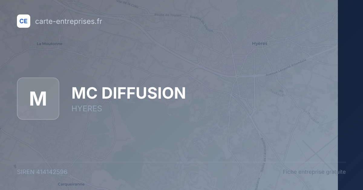 MC DIFFUSION — 414142596 — fiche entreprise