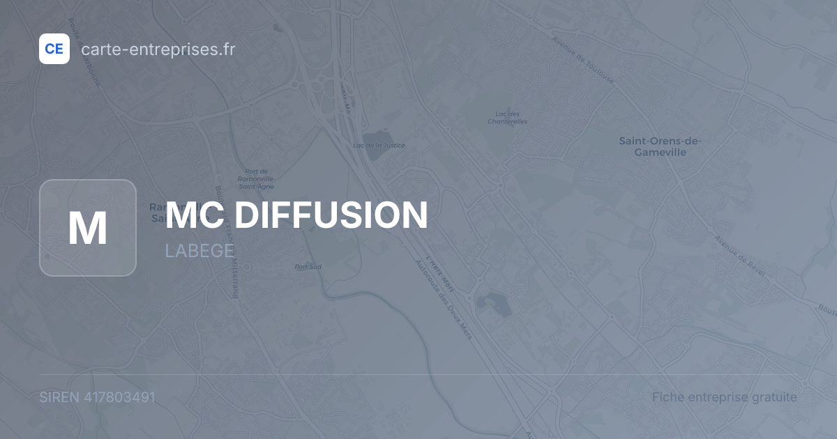 MC DIFFUSION — 417803491 — fiche entreprise