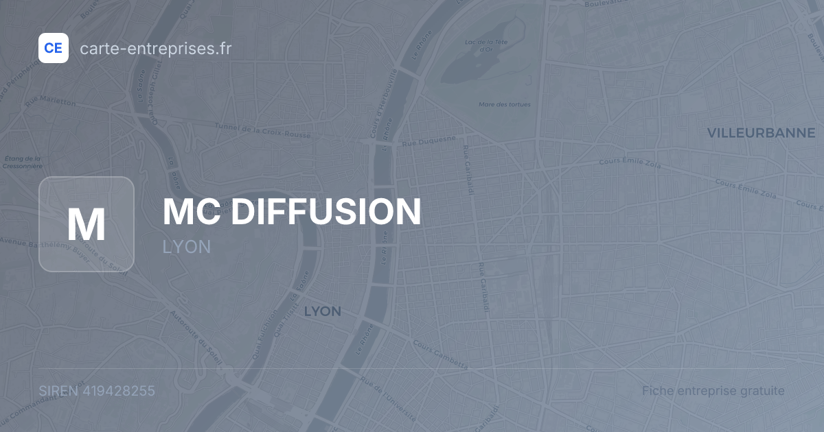 MC DIFFUSION — 419428255 — fiche entreprise