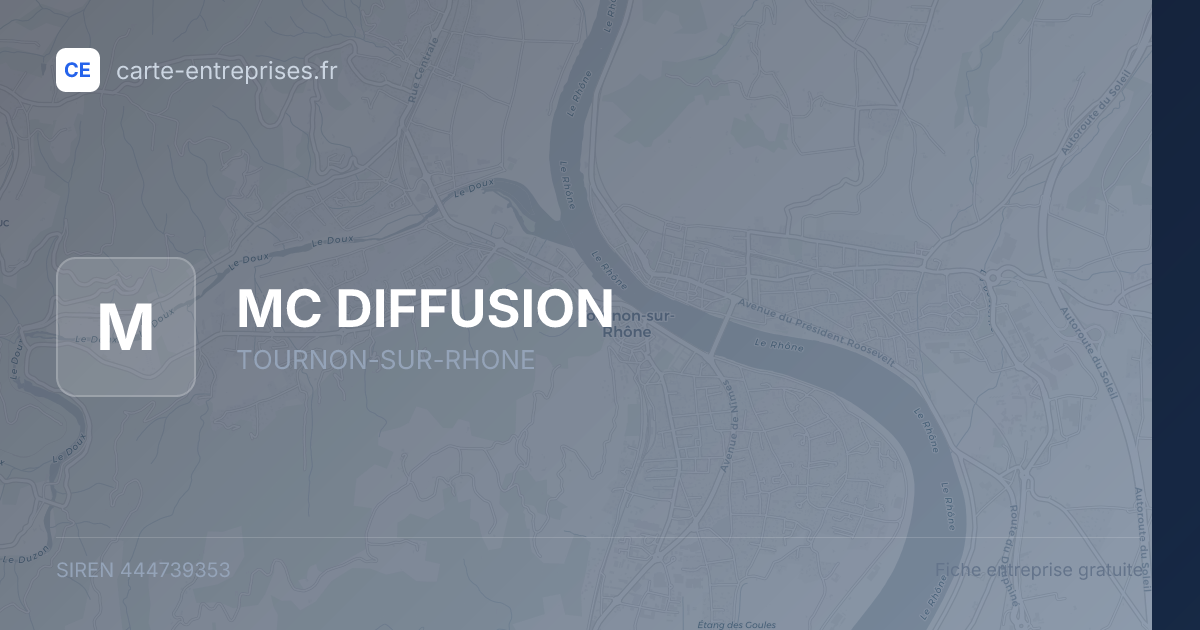 MC DIFFUSION — 444739353 — fiche entreprise