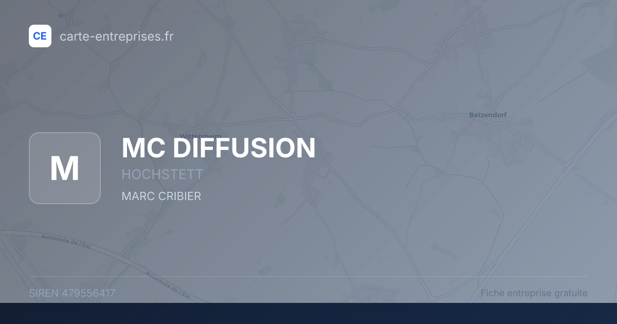 MC DIFFUSION — 479556417 — fiche entreprise