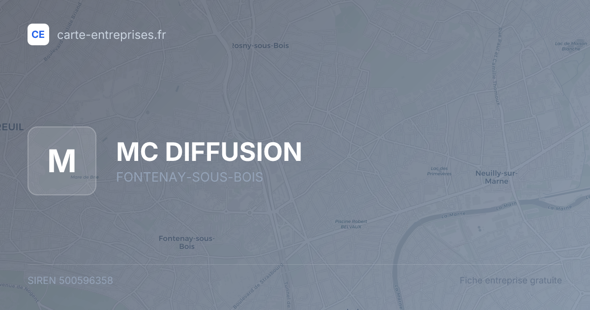 MC DIFFUSION — 500596358 — fiche entreprise