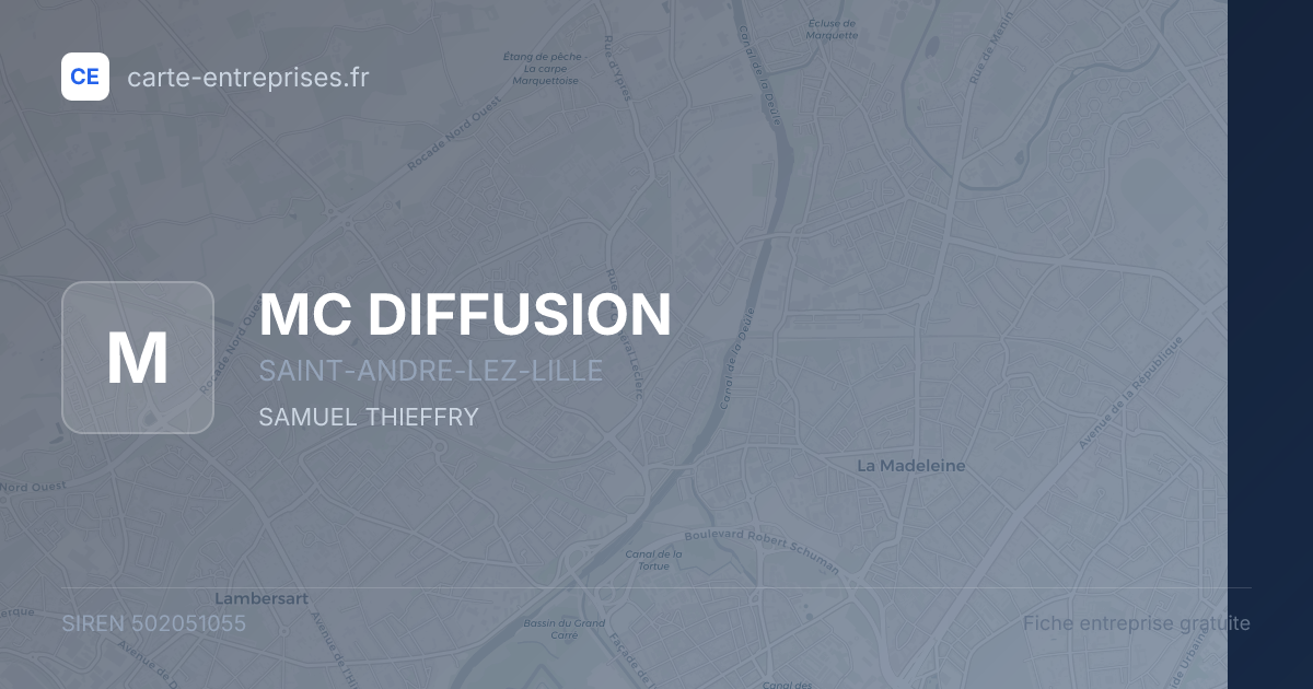 MC DIFFUSION — 502051055 — fiche entreprise