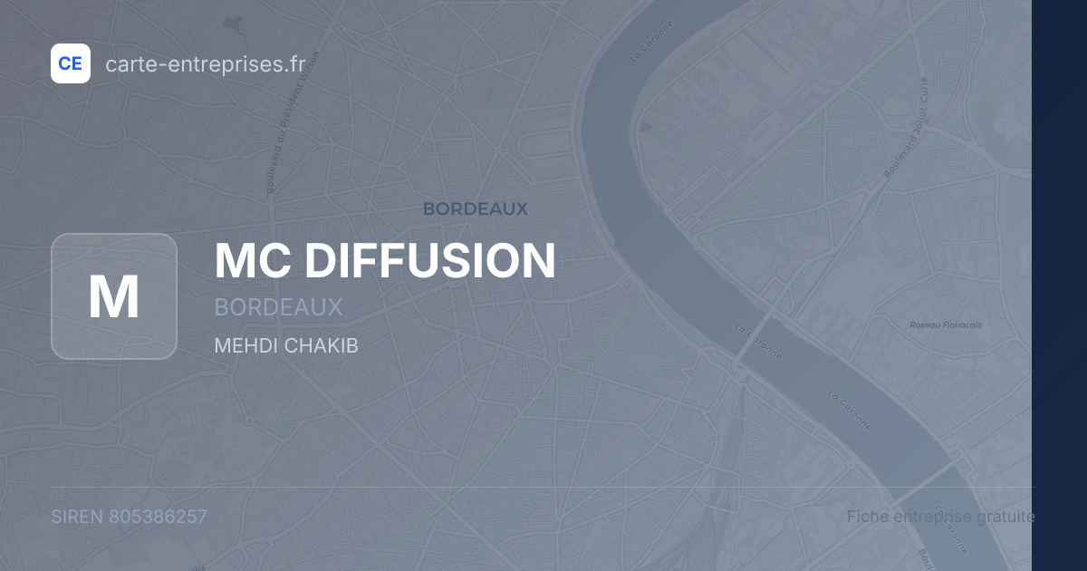 MC DIFFUSION — 805386257 — fiche entreprise