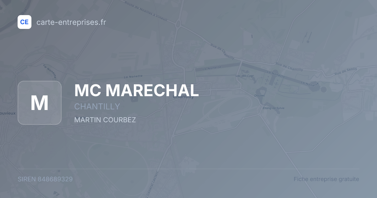 MC MARECHAL — 848689329 — fiche entreprise