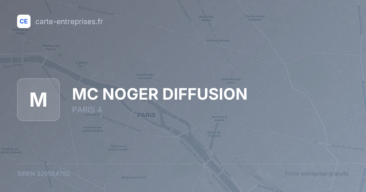 MC NOGER DIFFUSION — 320564792 — fiche entreprise