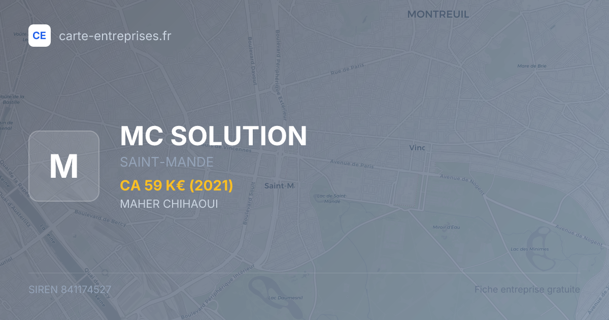 MC SOLUTION — 841174527 — fiche entreprise