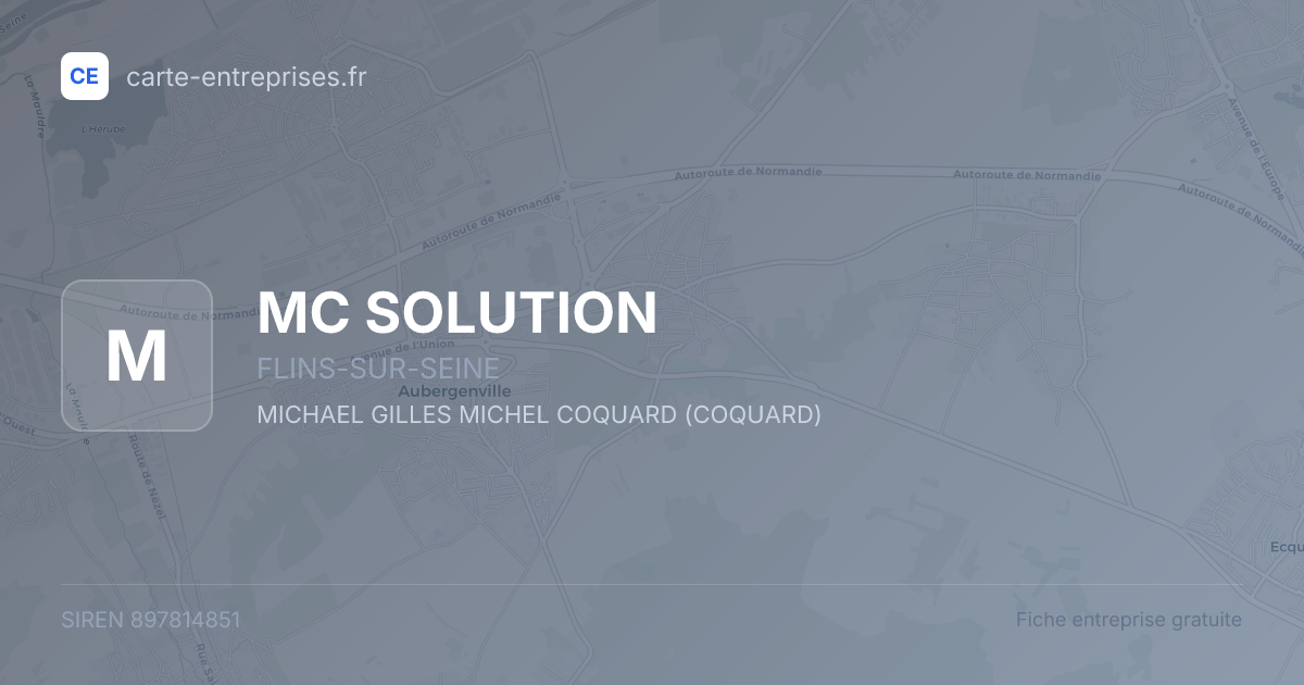 MC SOLUTION — 897814851 — fiche entreprise