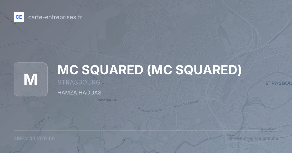 MC SQUARED — 832379168 — fiche entreprise