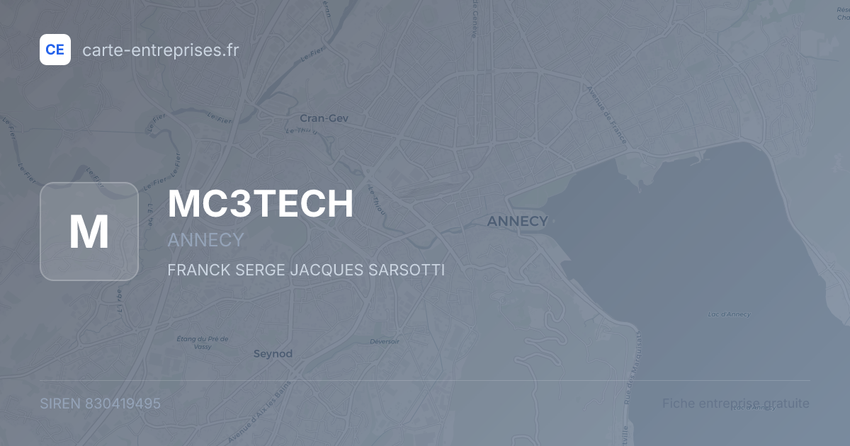 MC3TECH — 830419495 — fiche entreprise