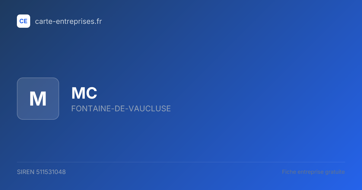 MC — 511531048 — fiche entreprise