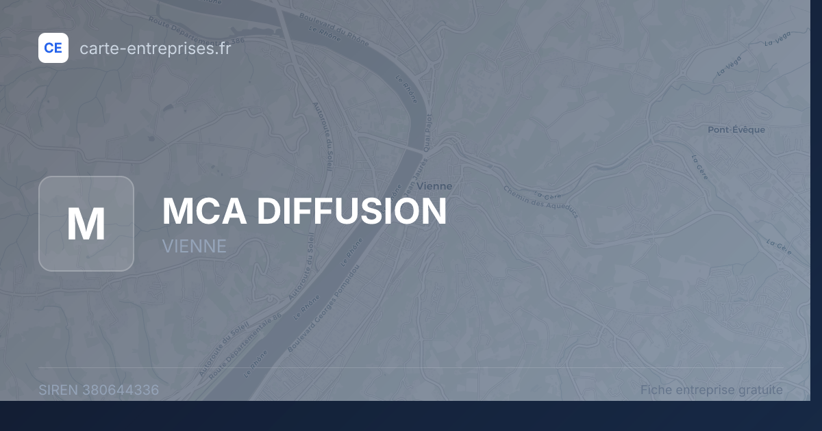 MCA DIFFUSION — 380644336 — fiche entreprise
