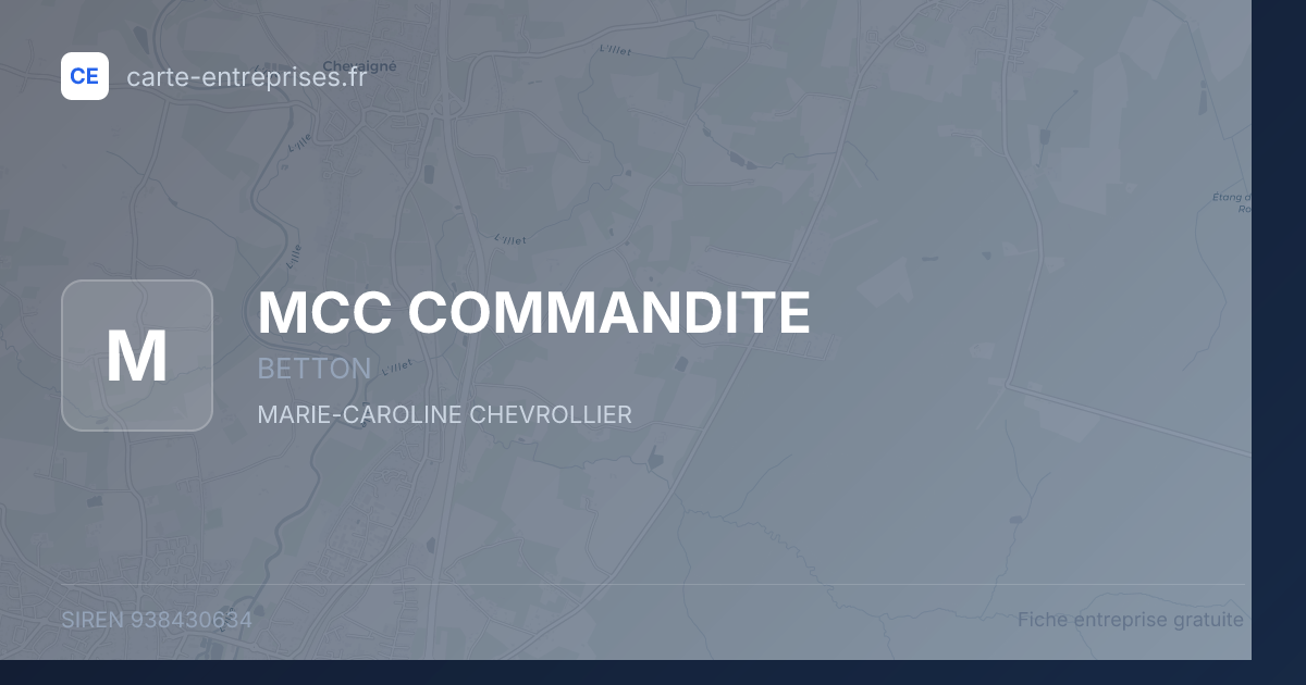 MCC COMMANDITE — 938430634 — fiche entreprise