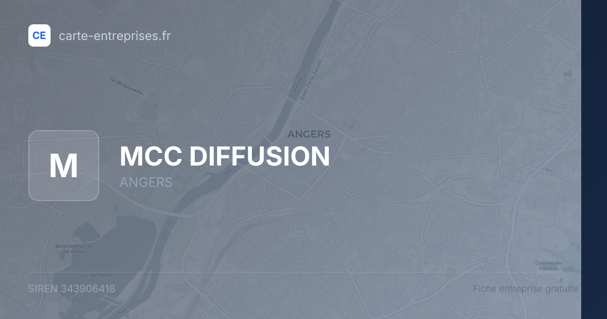 MCC DIFFUSION — 343906418 — fiche entreprise