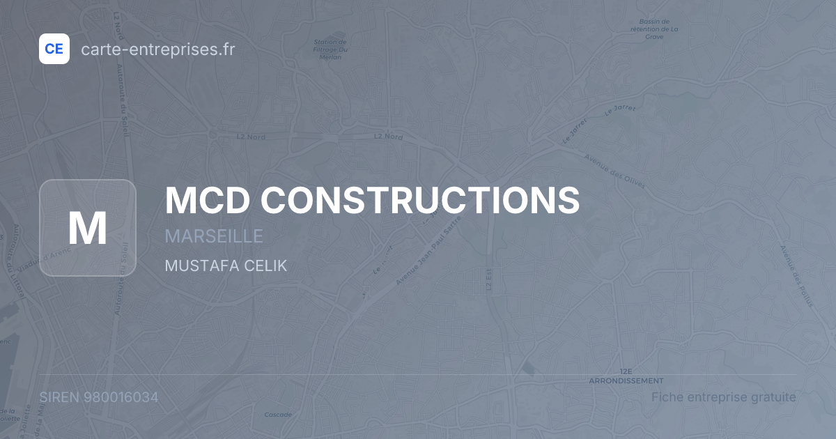 MCD CONSTRUCTIONS — 980016034 — fiche entreprise