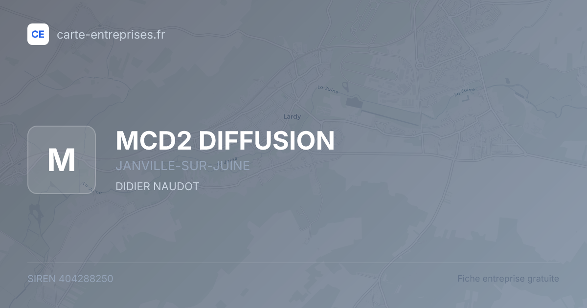 MCD2 DIFFUSION — 404288250 — fiche entreprise