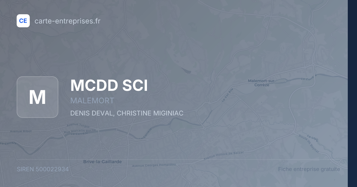 MCDD SCI — 500022934 — fiche entreprise