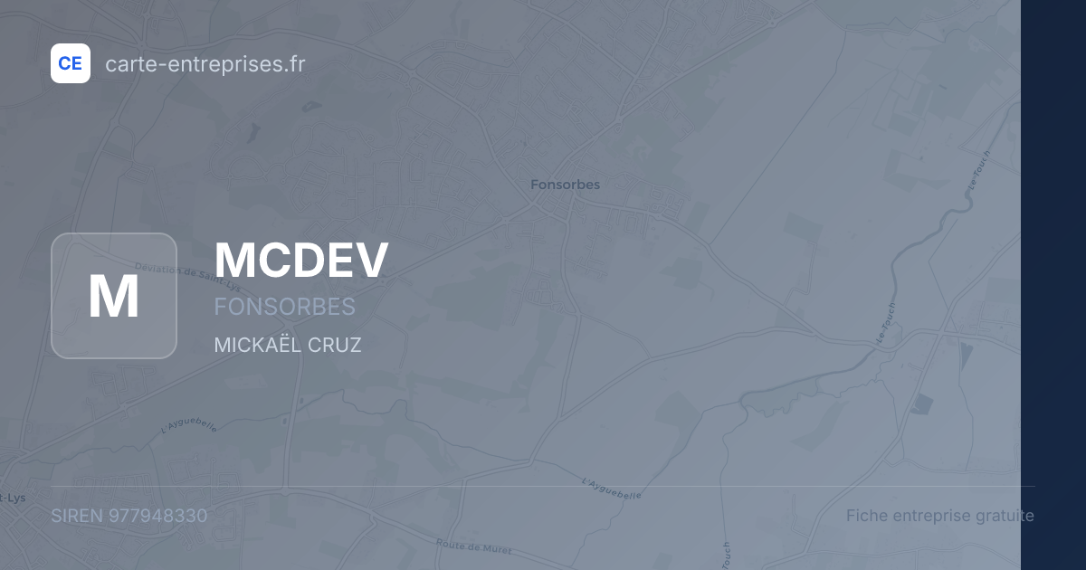 MCDEV — 977948330 — fiche entreprise