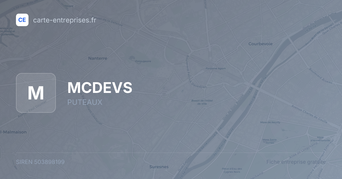 MCDEVS — 503898199 — fiche entreprise