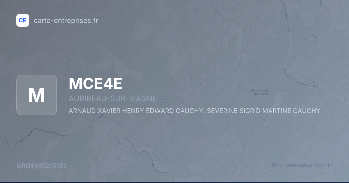 MCE4E — 905205985 — fiche entreprise